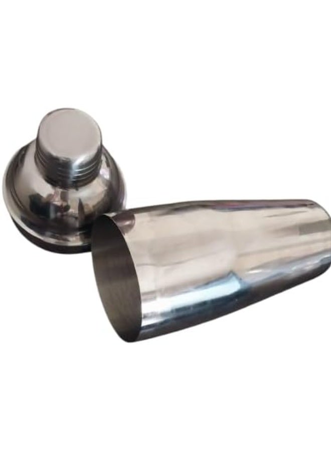 Stainless Steel Cocktail Shaker - 3-Piece Set - with Built-In Strainer for Home and Professional Use - Image 2