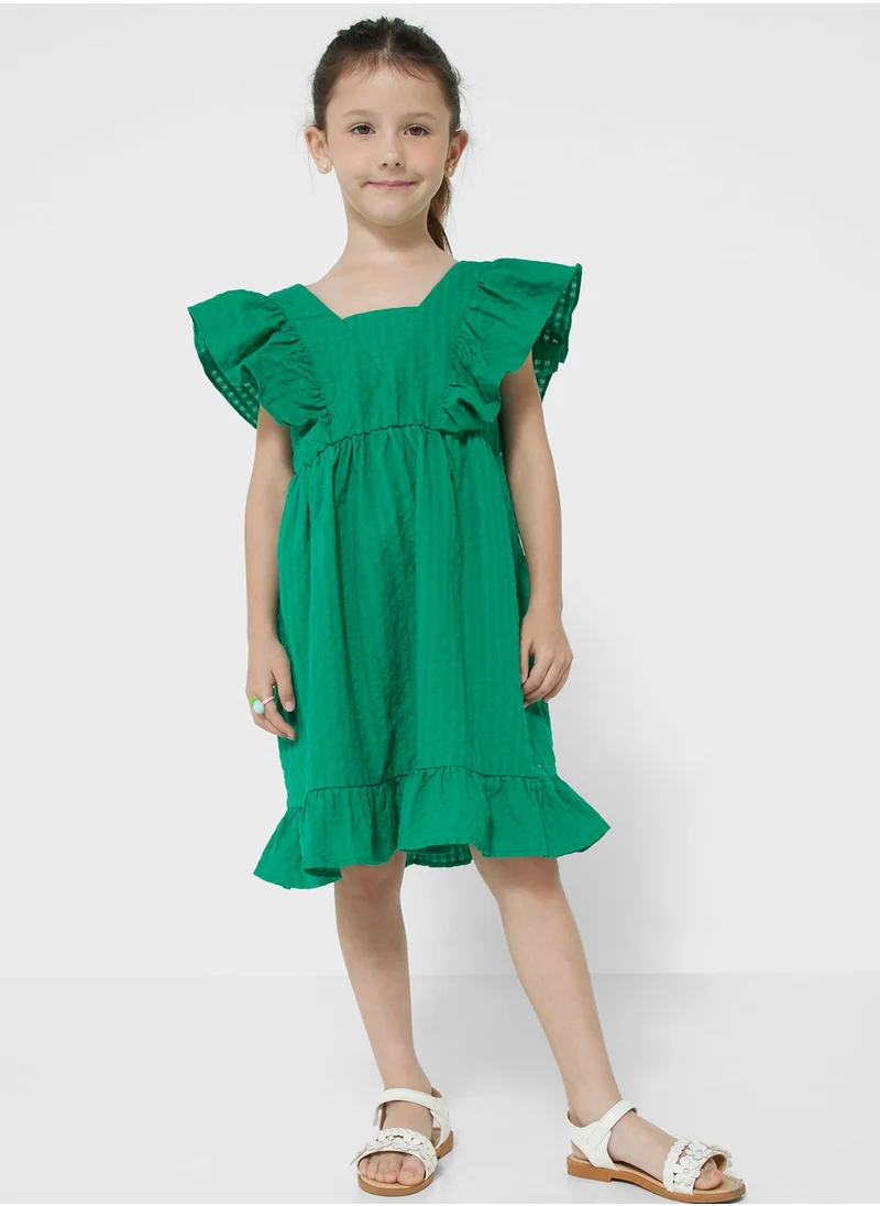 TOMMY HILFIGER Youth Gingham Ruffle Dress