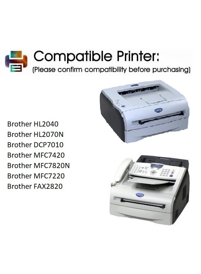 DR-2025 Black Drum Unit Replacement For Brother HL 2040, 2070N MFC 7420, 7820N, 7220 DCP 7010 Fax 2820 (Black) - Image 5