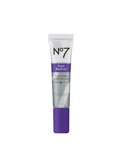 No7 Pure Retinol Eye Cream - Under Eye Cream for Wrinkles, Fine Lines & Puffiness with 0.5% Retinol - Infused with Shea Butter to Smooth and Hydrate Skin (0.5 Oz)  - Image 1