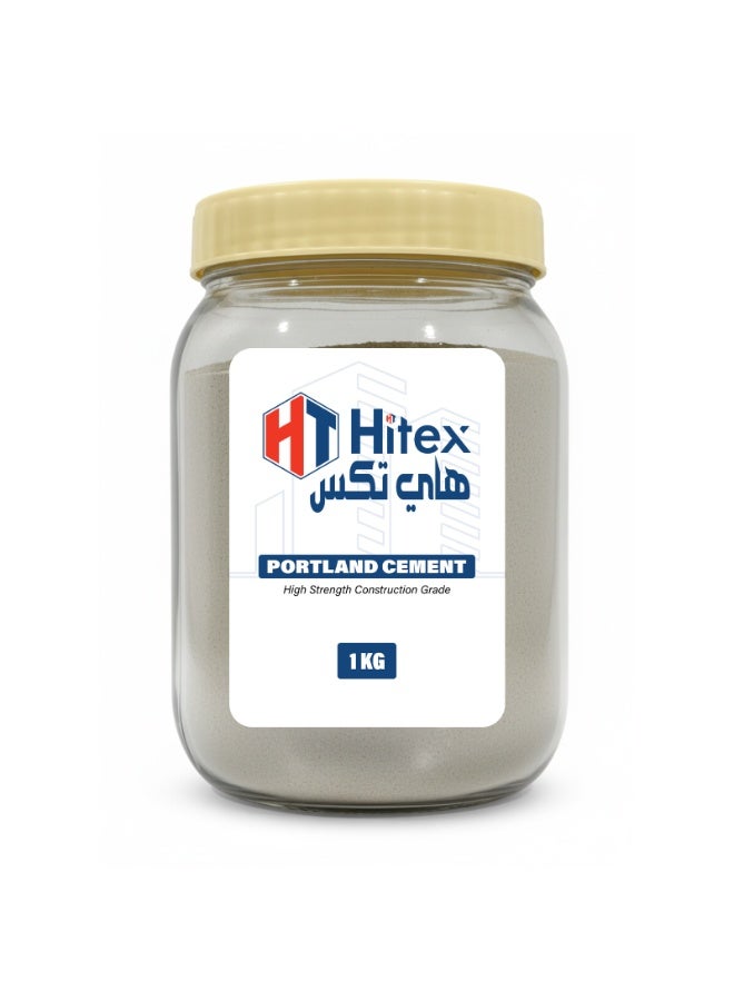 Hitex Premium Grey Portland Cement – High-Strength, Fast-Setting Construction Cement | Premium Quality for Concrete, Plastering, Masonry & Repair Work | Durable, Long-Lasting Bond (GREY, 1 KG) - Image 1