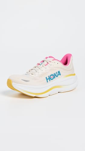 Hoka حذاء هوكا النسائي بوندي 9، أبيض/بيج، 9.5 - Image 2