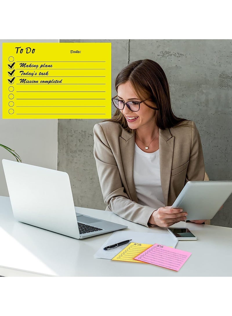 9 Pack To Do List Sticky Notes , Self-Stick Sticky Notes, Colorful Sticky Notes Pad with Lines, Do List Notepads for School Office Meeting Home Plan Reminder Stationery Supplies 450 Sheets - Image 4