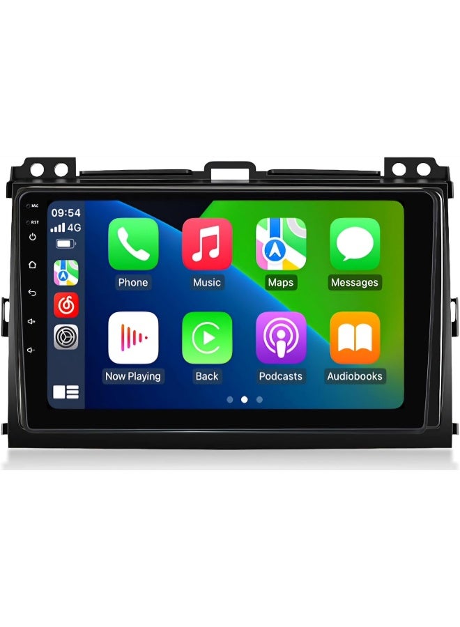 Vierex Android Car Stereo Screen For Toyota Prado 2006-2006 With Apple Carplay Android Auto Wireless WiFi DSP FM&AM Bluetooth AHD Camera Included Fast Interface (4+32GB 360D Cameras Included) - Image 1