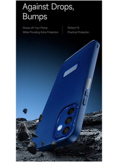 Wtech Soft Liquid Silicone Carbon Fiber Texture Case Cover For Samsung Galaxy A05s 4G 2023 Navy Blue  - Image 4