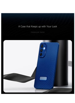 Wtech Soft Liquid Silicone Carbon Fiber Texture Case Cover For Samsung Galaxy A05s 4G 2023 Navy Blue  - Image 3