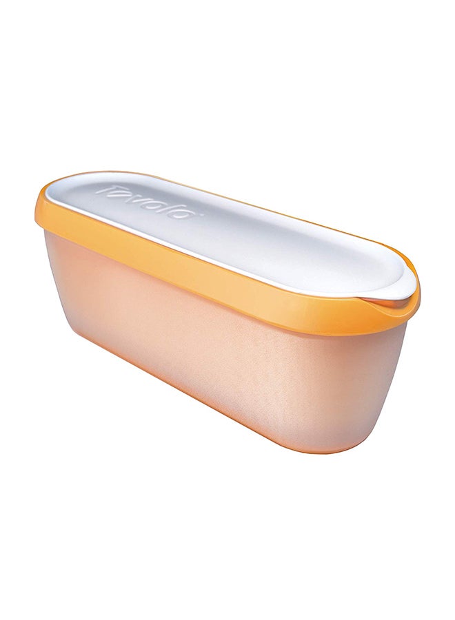 Tovolo Ice Cream Containers for Homemade Ice Cream, Glide-A-Scoop (1.5 Qt, Orange Crush) - Stackable Ice Cream Storage Containers for Freezer - BPA-Free Ice Cream Tub with Lid & Non-Slip Base  Orange Crush - Image 1