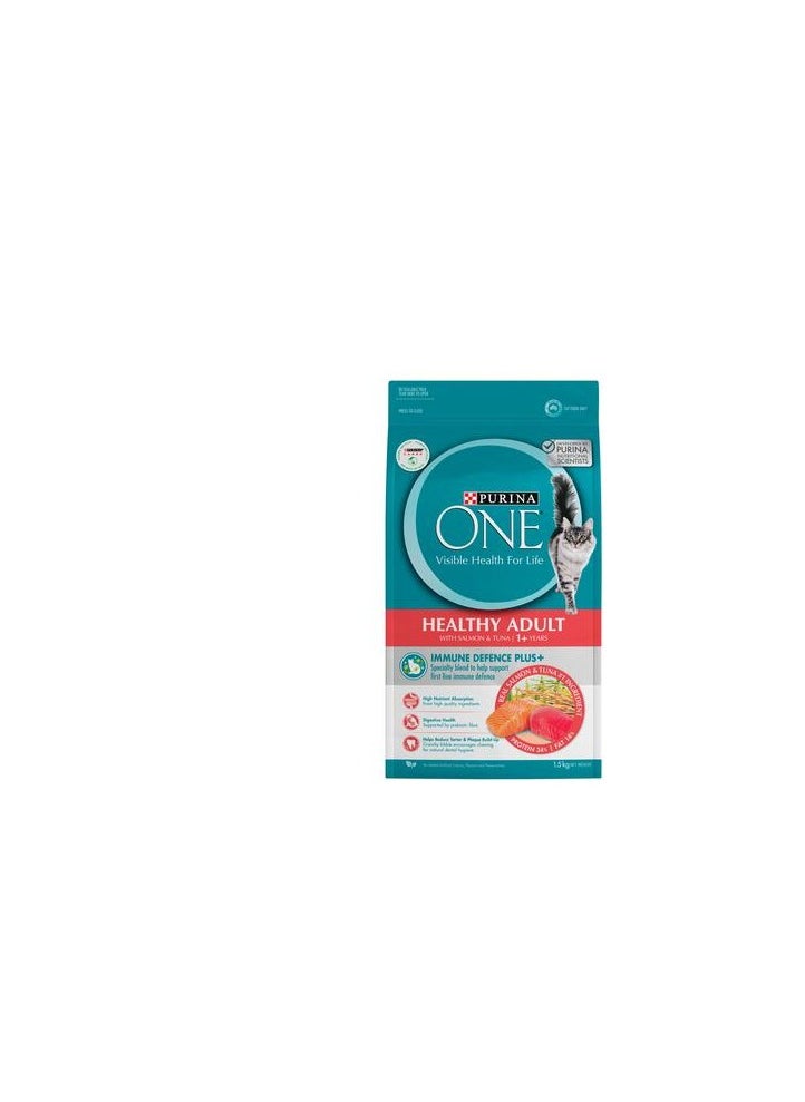 Nestle - Nestle Purina One Healthy Adult Cat Dry Food Salmon & Tuna 1.2kg - Image 1
