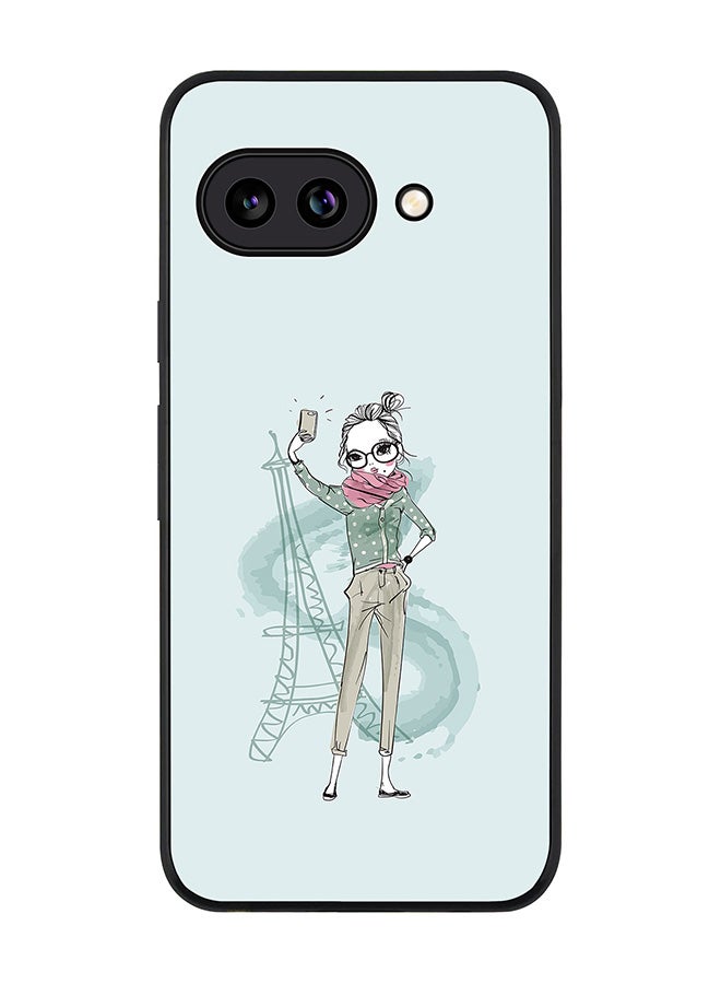 Stylizedd For Google Pixel 9a Case,Slim fit Camera Protection, Shockproof Thin Phone cover  - Selfie by Eiffel