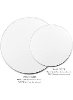 Reston Lloyd Reston Lloyd, Burner Covers For Electric Stovetop, Decorative Lightweight Tin Covers, Set of 4 (2-8 inch & 2-10 inch), Conceals Messy Drip Pans, White  - Image 3