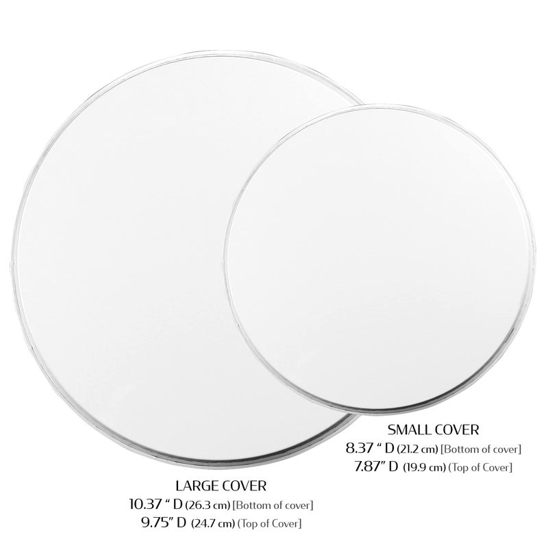 Reston Lloyd, Burner Covers For Electric Stovetop, Decorative Lightweight Tin Covers, Set of 4 (2-8 inch & 2-10 inch), Conceals Messy Drip Pans, White - Image 2