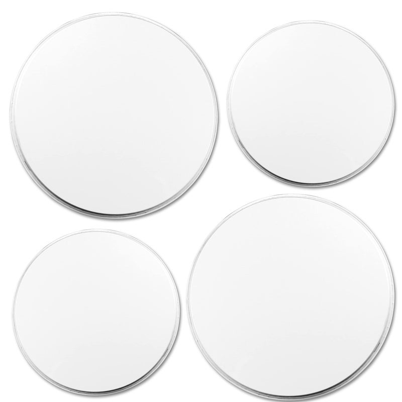 Reston Lloyd, Burner Covers For Electric Stovetop, Decorative Lightweight Tin Covers, Set of 4 (2-8 inch & 2-10 inch), Conceals Messy Drip Pans, White - Image 1
