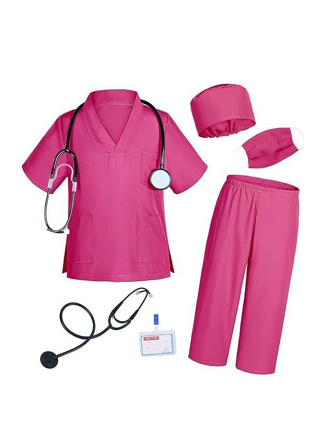 Doctor Costume Set Cosplay Costume Sets for Kids Pink - Image 1