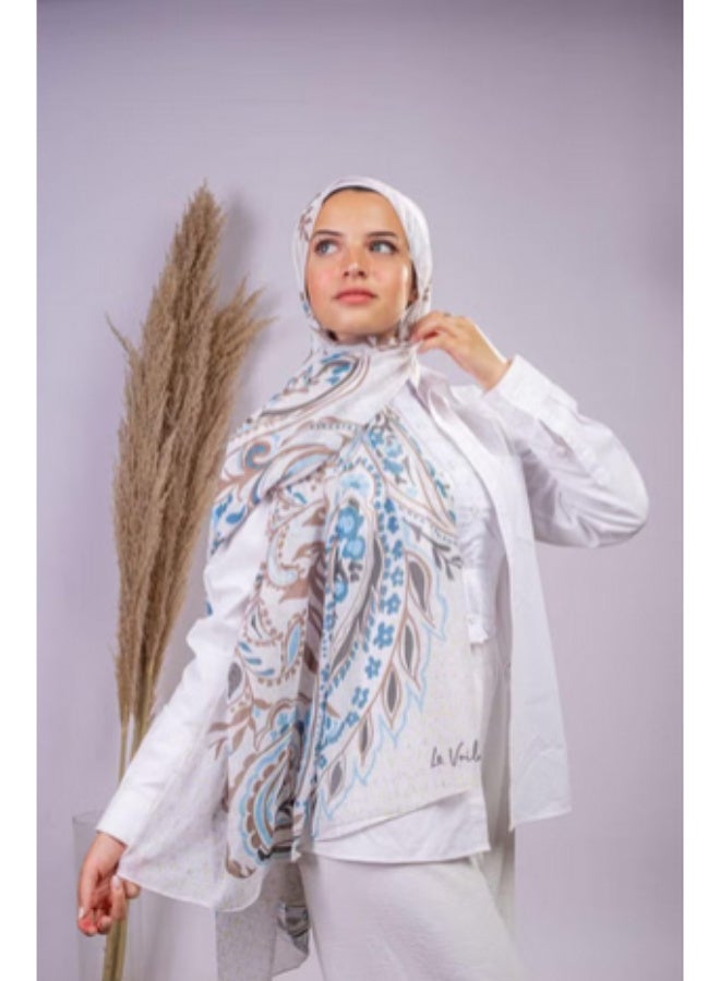Le Voile Soft Digital Chiffon Scarf – 200×70cm Lightweight & Elegant