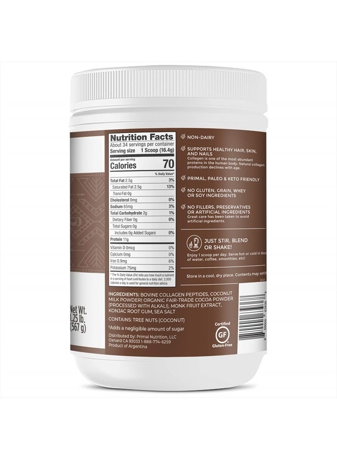 Primal Kitchen Chocolate Collagen Fuel Drink Mix, Chocolate Coconut Collagen Peptides, No Sugar or Dairy, 20 Ounces - Image 2