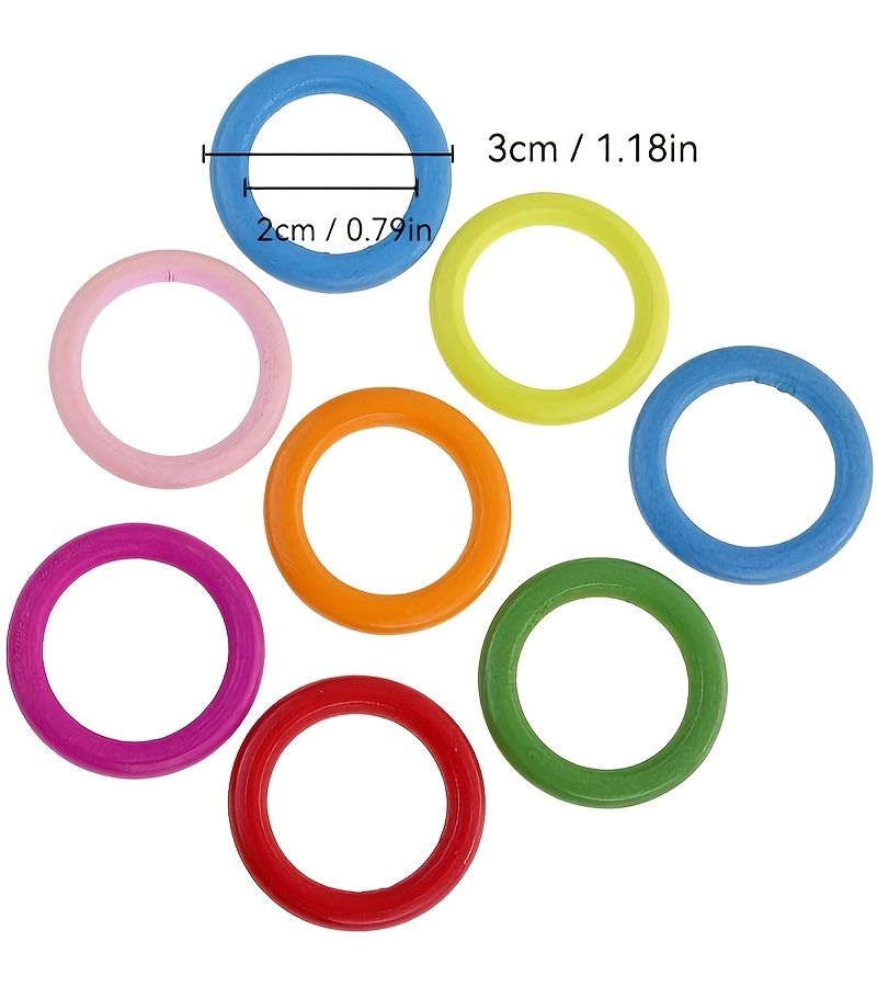 30 Mm Mixed Color Rubber Band Kit 60 Pieces With Plastic Catapult And Connecting Buckle Art Craft Loom Set Creative Birthday Gift Christmas Valentine Gift - Image 4