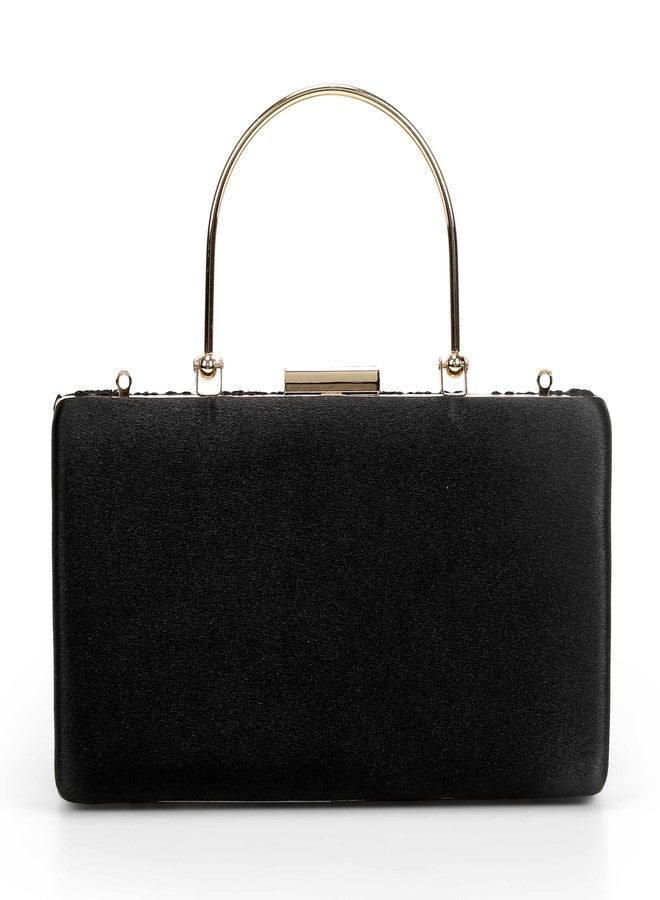 Mochi Metro Women's Black Rectangular Sling Bags(38-241) - Image 4