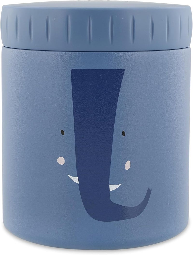 Trixie Mrs. Elephant Insulated Food Jar - 350ml - Blue - Image 1