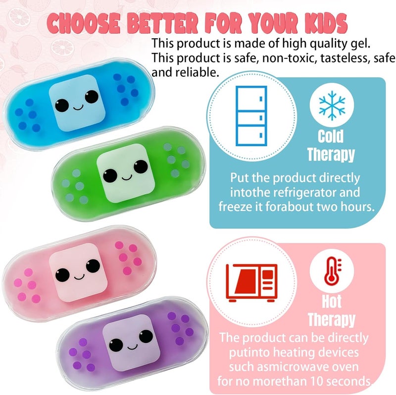 Soulagers Boo Boo Gel Ice Packs for Kids Injuries Cold Therapy and Pain Relief for Minor Cuts Child Injury 4 Pack - Image 3