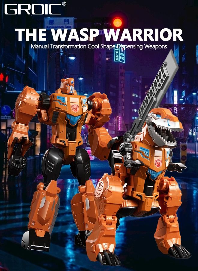 GROIC Deformation Robot Toy, Deformed Car Robot Toys, Action Figure Deformation Car Model, Portable Alloy Deformation Robot Toys Gift for Kids-Grimlock - Image 4