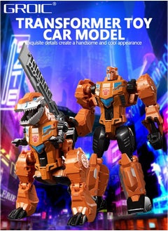 GROIC Deformation Robot Toy, Deformed Car Robot Toys, Action Figure Deformation Car Model, Portable Alloy Deformation Robot Toys Gift for Kids-Grimlock  - Image 2