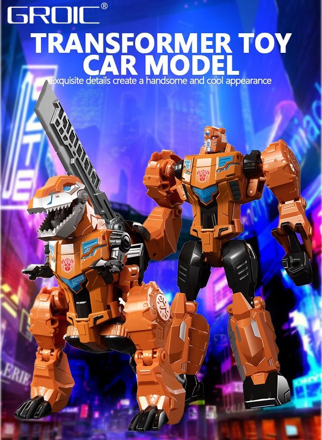 GROIC Deformation Robot Toy, Deformed Car Robot Toys, Action Figure Deformation Car Model, Portable Alloy Deformation Robot Toys Gift for Kids-Grimlock - Image 2