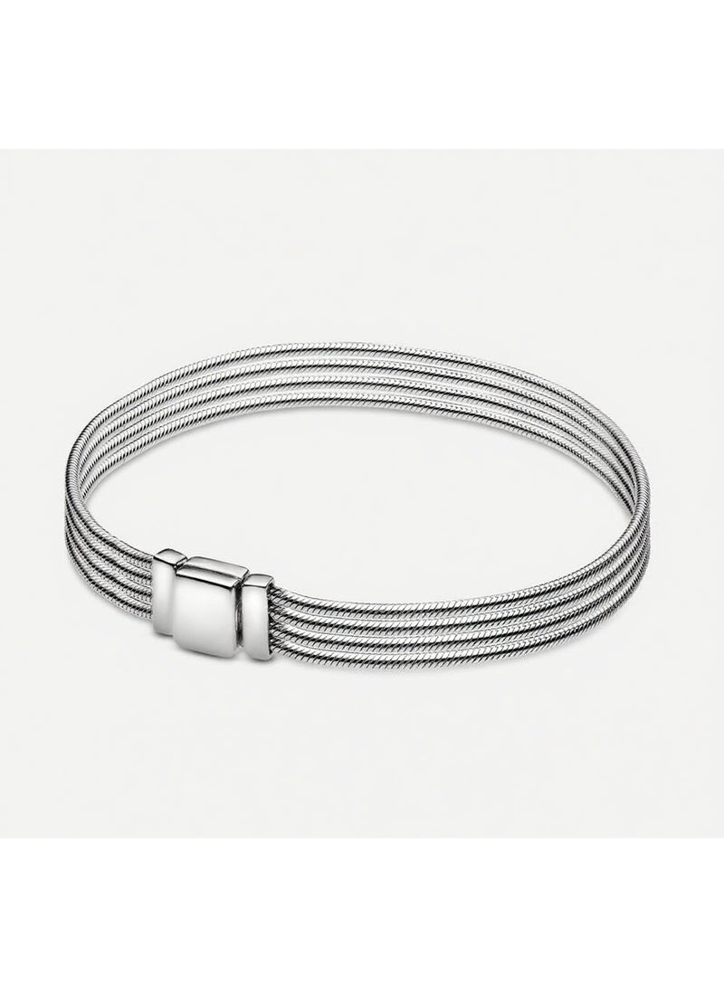 DORA Reflexions multi snake chain silver bracelet - Image 1