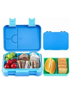 Arabest Children's Bento Box-Bento Lunch Box with 6 Compartments - Leak-Proof Lunch Box for Boys, Girls, BPA-Free, Microwave Dishwasher Safe, Lunch Box for School (Blue)  - Image 1