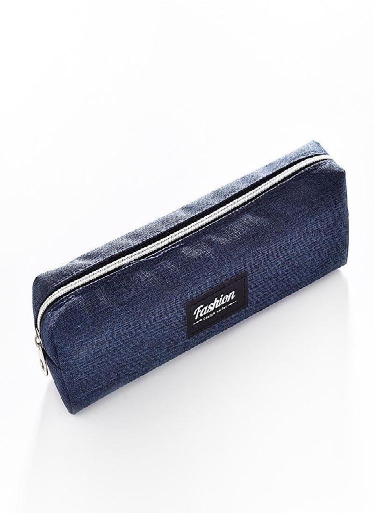 Eckek - Simple Square Cute Pencil Box School Supplies Stationery Storage Bag Student Pencil Bag Boy Solid Color Canvas Pen Box Gift - Image 1