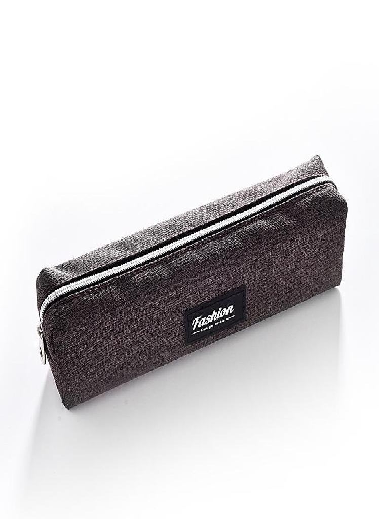 Eckek - Simple Square Cute Pencil Box School Supplies Stationery Storage Bag Student Pencil Bag Boy Solid Color Canvas Pen Box Gift - Image 1