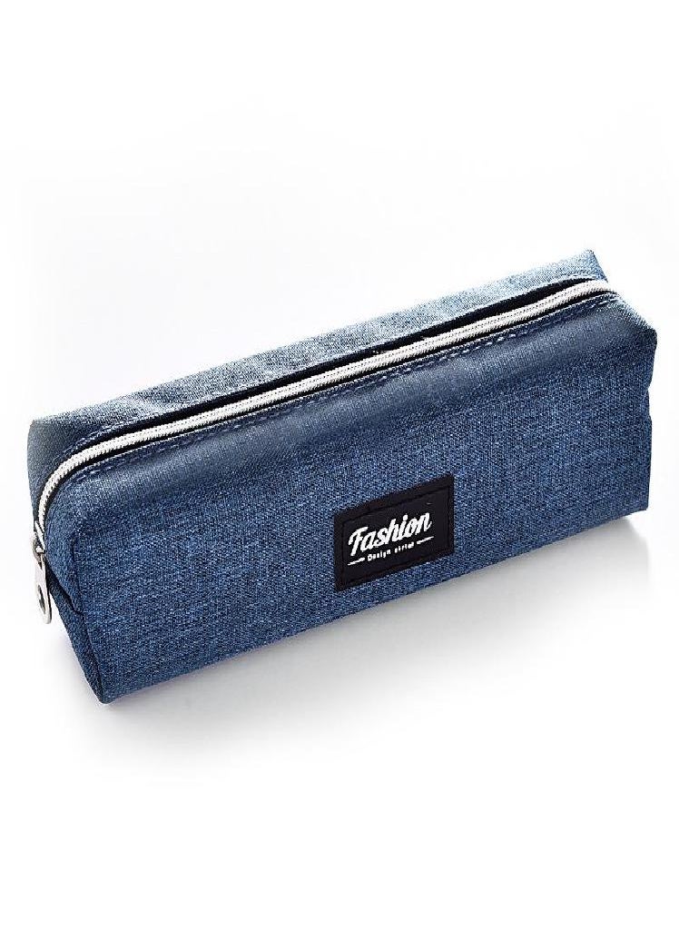 Eckek - Simple Square Cute Pencil Box School Supplies Stationery Storage Bag Student Pencil Bag Boy Solid Color Canvas Pen Box Gift - Image 1