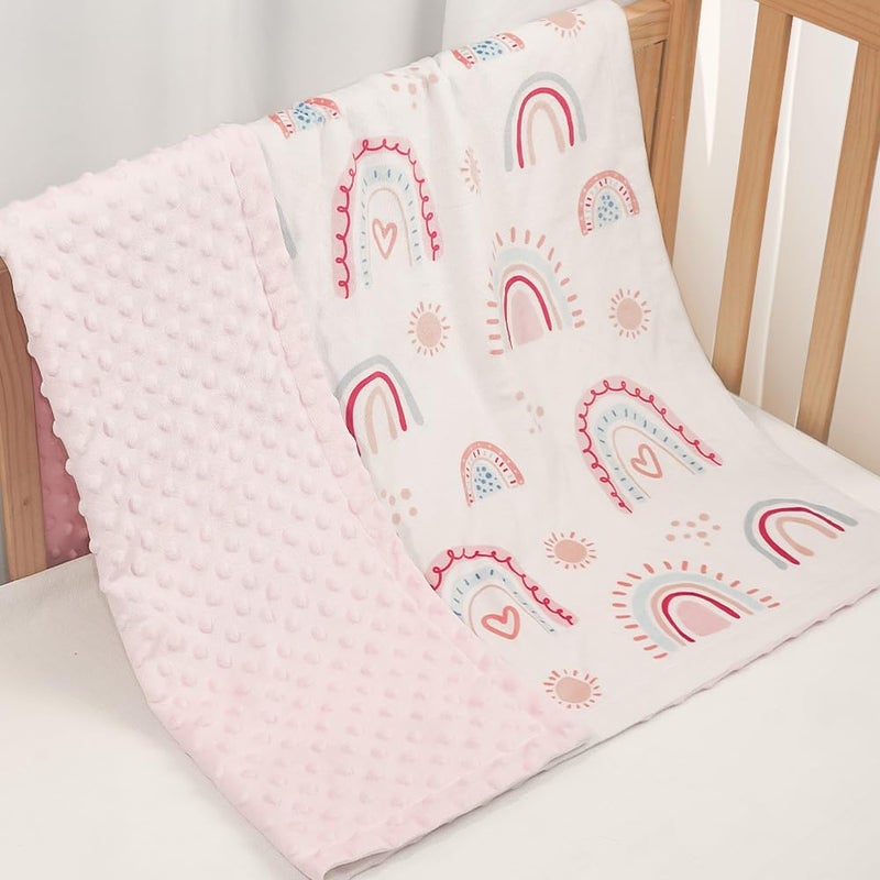 Sandjest Rainbow Kid Blanket For Girls - 30 X 40 Kids Minky Blanket - Gifts For Kids On Birthday Christmas Nursery Bedroom Decor - Image 5