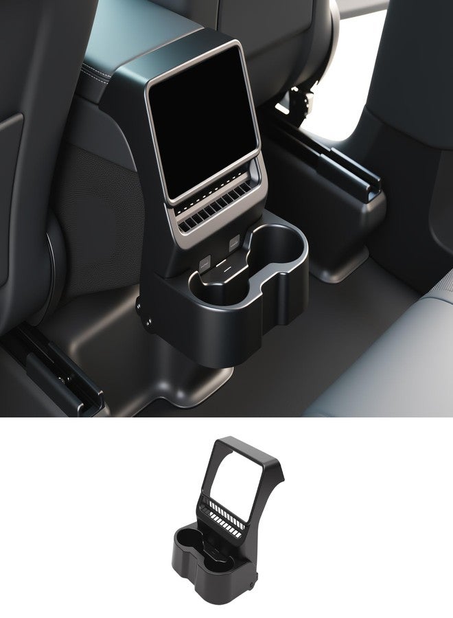 Arcoche Rear Seat Cup Holder for Tesla Model Y 2025 2026 Juniper Model 3 Highland 2024 2025 Accessories Retractable and Foldable - Image 1
