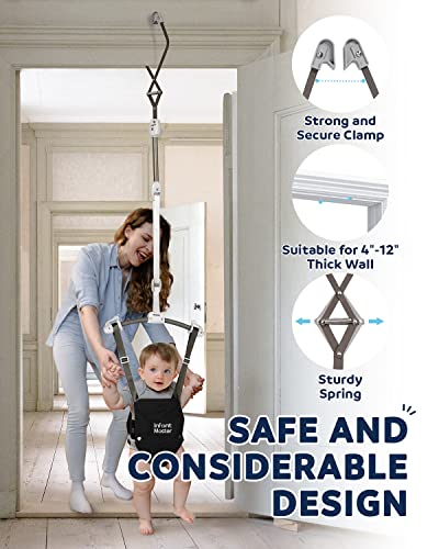 Infant Master Baby Doorway Jumpers, Sturdy Johnny Jumper Adjustable 10.8"-23.6" Strap, Soft Baby Johnny Bouncer w/Seat Bag, Protable Doorway Jumper and Boucer for Baby, Ideal Gift for Infant - Image 4