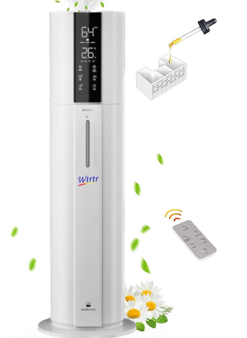 وترتر مرطبات Wtrtr 9L-10L، مرطب للأرضيات، مرطبات لغرفة النوم لغرفة كبيرة مع أنبوب ممتد، مرطب للغرفة بالرذاذ البارد (9L) - Image 1