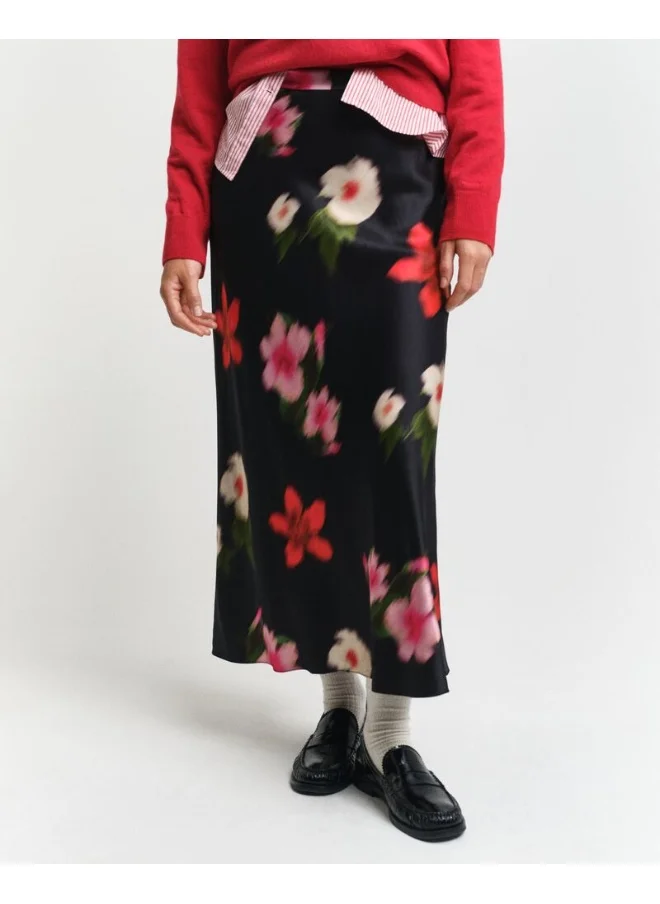 غانت MIDI FLORAL PRINT A-LINE SKIRT