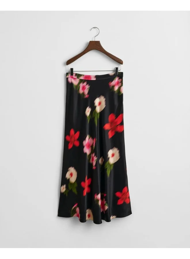 GANT MIDI FLORAL PRINT A-LINE SKIRT