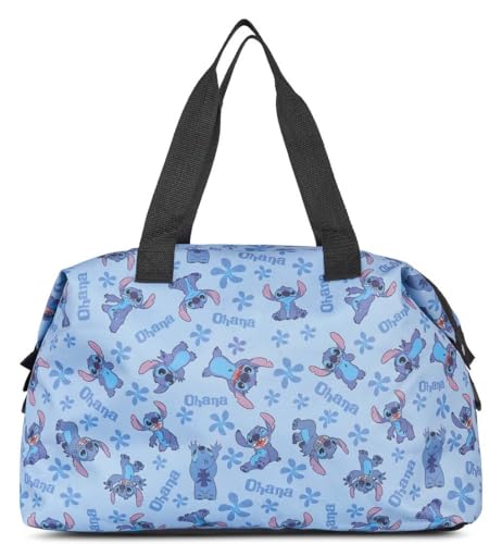Disney Tote Duffel Bag Stitch Blue All Over Print Weekender Travel (Stitch Blue) - Image 4