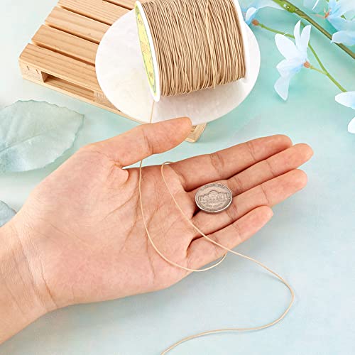 EEE ELECRELIVE 100 Yards 0.8mm Braided Nylon Crafting Thread Chinese Knotting Beading String Macrame Cord Rope for Necklace Bracelet Jewelry Craft Making, Burlywood - Image 4