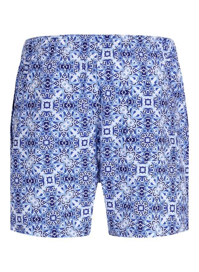 JACK & JONES  Printed Drawstring Swim Shorts for Men | Best Price UAE