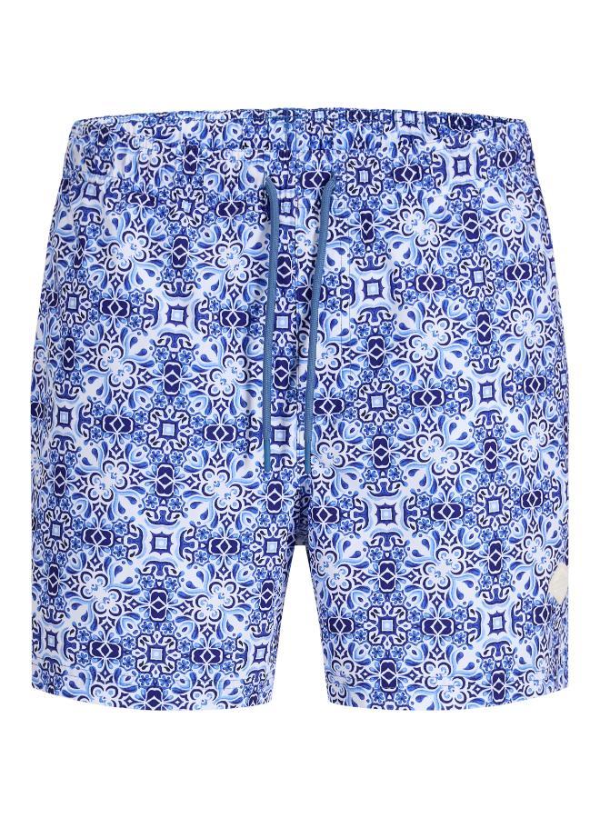 JACK & JONES Printed Drawstring Swim Shorts - Image 1