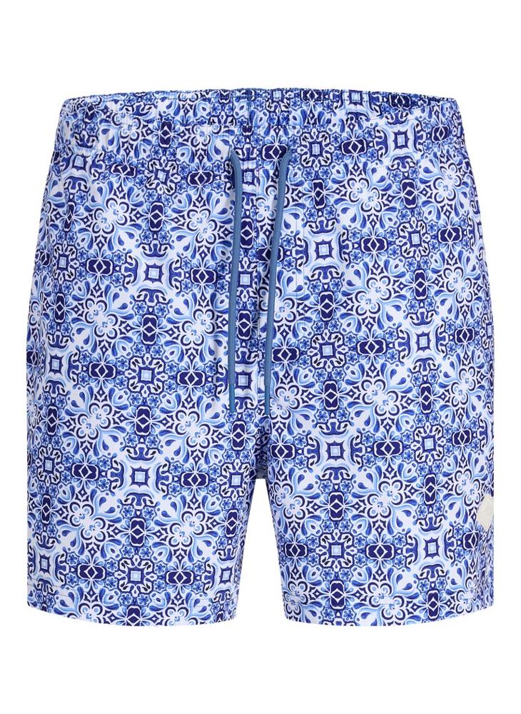 JACK & JONES Printed Drawstring Swim Shorts - Image 1