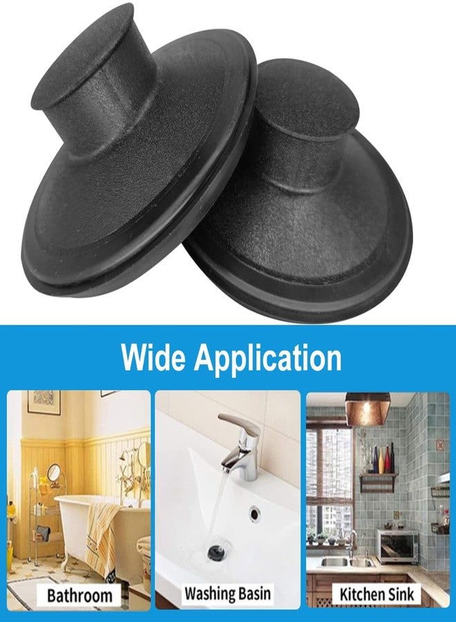 EMVANV 2 PCs Sink Stopper,Black Plastic Sink Plug Drain Stopper Kitchen Drain Stopper and Garbage Disposal Plug Universal Compatibility with Standard Sink Drains(Black) - Image 3