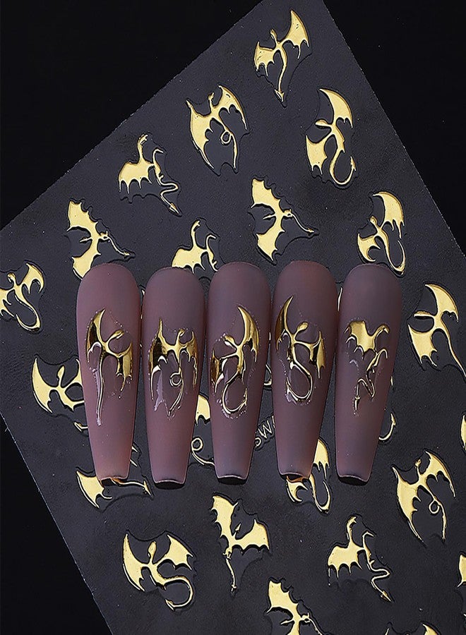LYLYNB Halloween Nail Stickers 6 Sheets Halloween Nail Decals 3D Self Adhesive Manicure Decorations Hallowee Theme Design Nail Art Stickers DIY Acrylic Nails Accessories for Women and Girls - Image 4