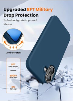 Theodor iPhone 16 Blue Protective Slim Fit Case Liquid Silicone Cover with Full Body Protection Anti-Scratch Shockproof Case For iPhone - Parkour special events  - Image 5