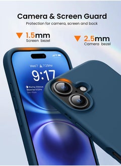 Theodor iPhone 16 Blue Protective Slim Fit Case Liquid Silicone Cover with Full Body Protection Anti-Scratch Shockproof Case For iPhone - Parkour special events  - Image 3