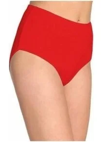 Tutku Passion Women Red 6 Pack Cotton Ribana Bato Panties