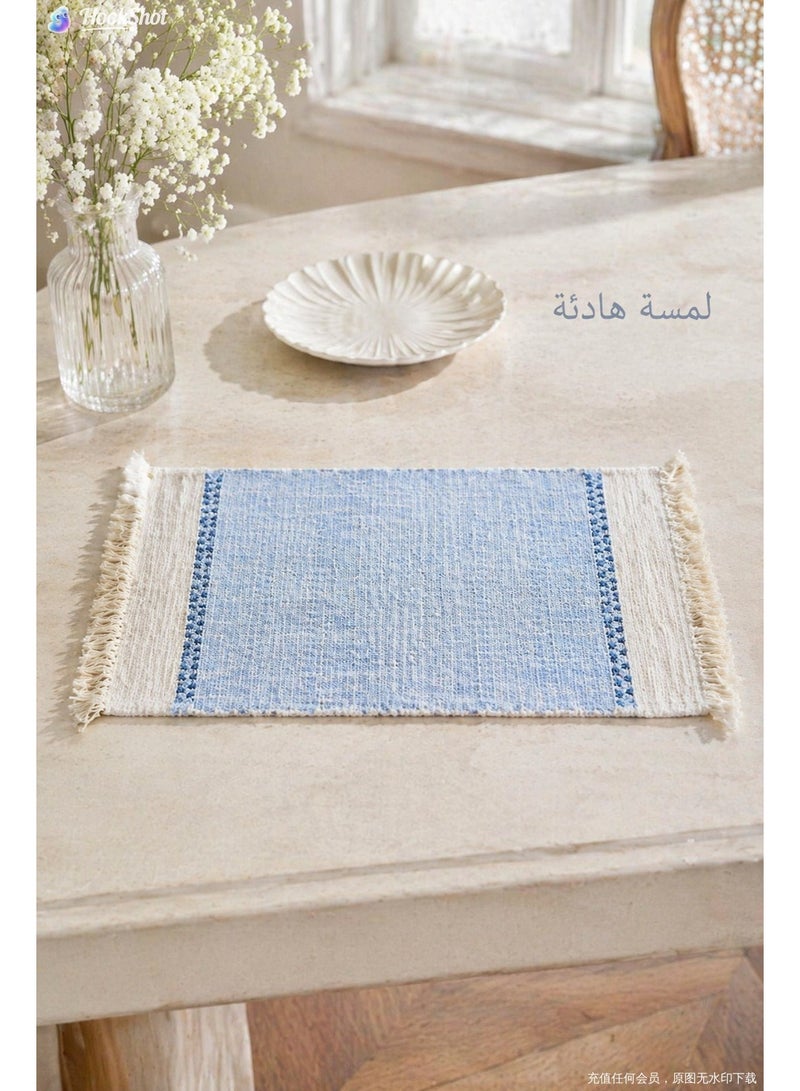 TAYRAN Placemats, washable coffee mats, heat-resistant, bohemian-style patchwork cotton placemats, suitable for kitchen and dining table decoration. - Image 5