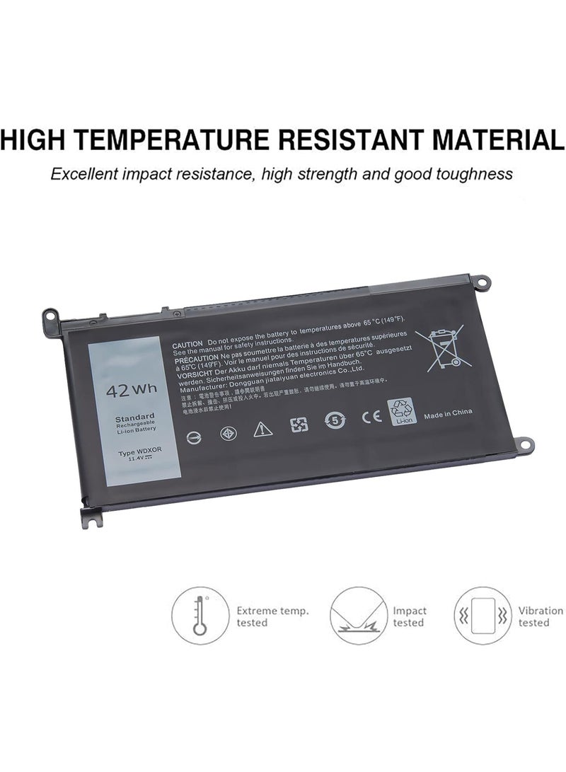 Terabyte بديل بطارية اللابتوب WDXOR لجهاز Dell Latitude 3480 3580 3189 3379، Inspiron15 5378 5565 5567 5568 5578 5579 5368 5378 5379 5765، 7560 7570 7573 7579 7580 7569 7368 7378، Vostro 5468 - Image 3