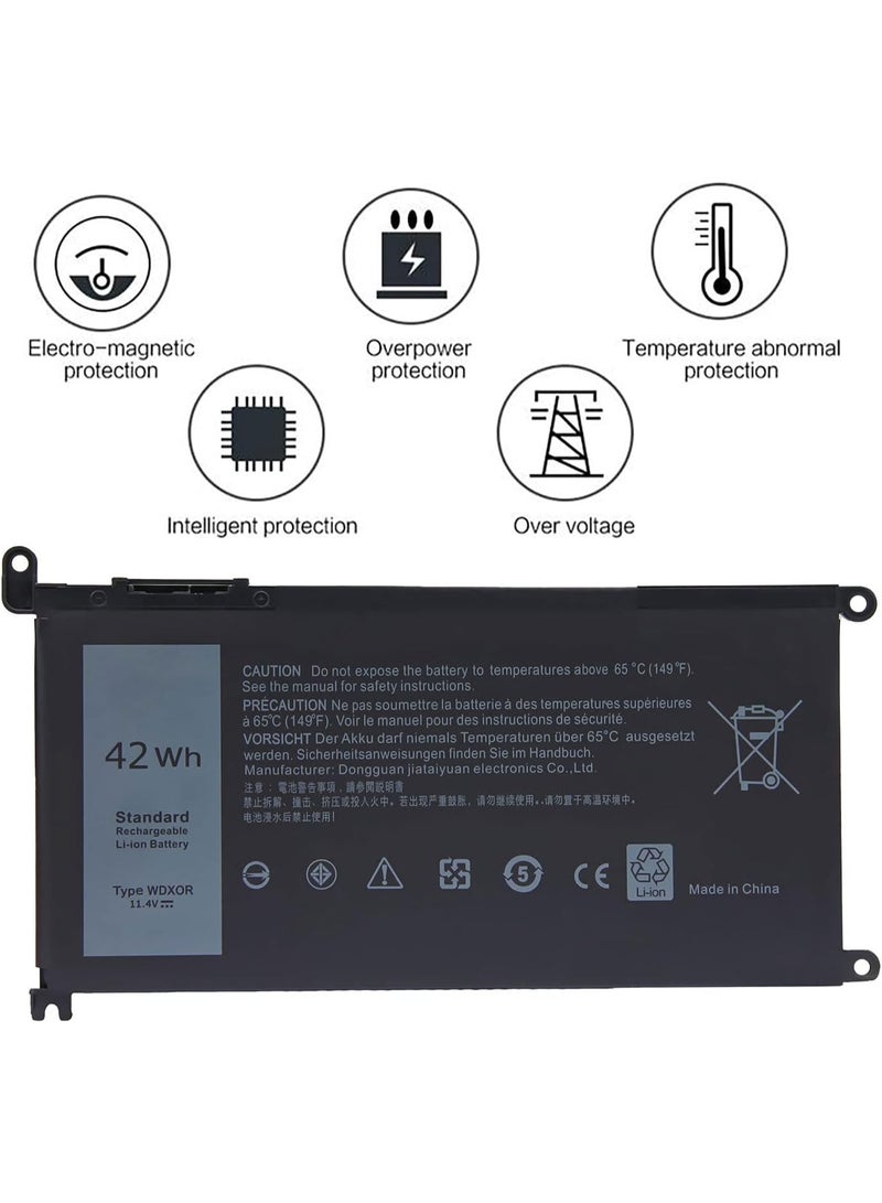 Terabyte بديل بطارية اللابتوب WDXOR لجهاز Dell Latitude 3480 3580 3189 3379، Inspiron15 5378 5565 5567 5568 5578 5579 5368 5378 5379 5765، 7560 7570 7573 7579 7580 7569 7368 7378، Vostro 5468 - Image 4